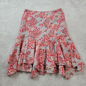 Ralph Lauren Sport Skirt Womens‎ 6 Shelter Island Boho Peasant Paisley